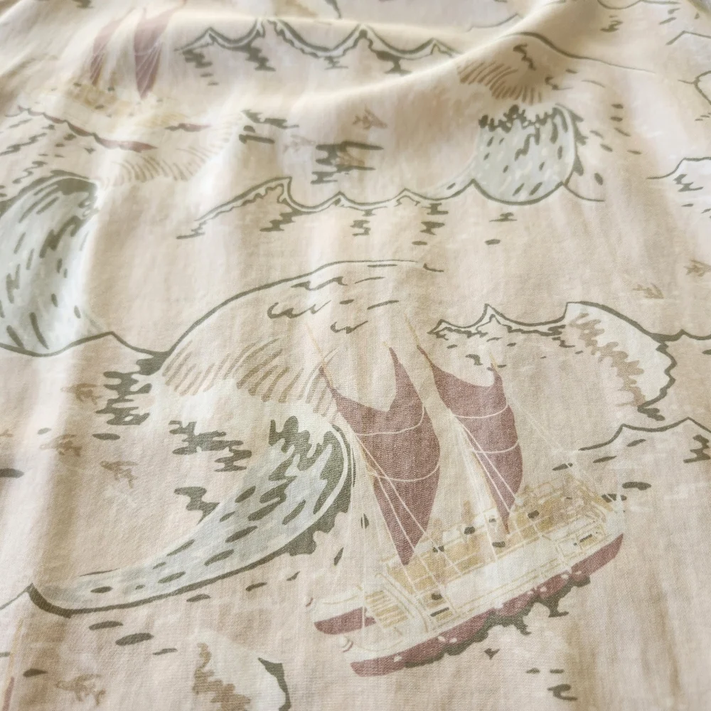 Patagonia Women's Limited Edition Pataloha Dress Size M Voyage Cream Hawaiian - Picture 2 of 15
